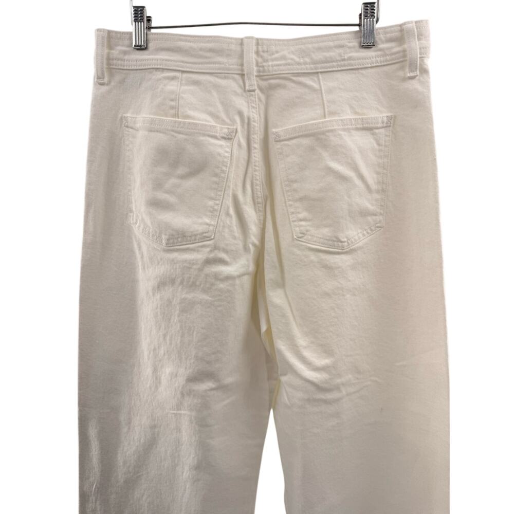 NWT High-Rise Sailor Wide Leg Ankle Jeans Relaxed Fit Universal Thread White 12 - Picture 7 of 11